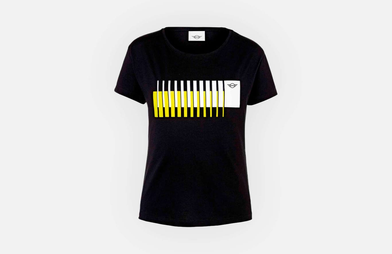 MINI 3D Stripes Wing Logo T-shirt Senhora Preta