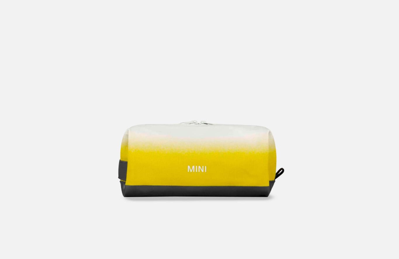 MINI Gradient Wash Bag Energetic Yellow/Branco/Cinza