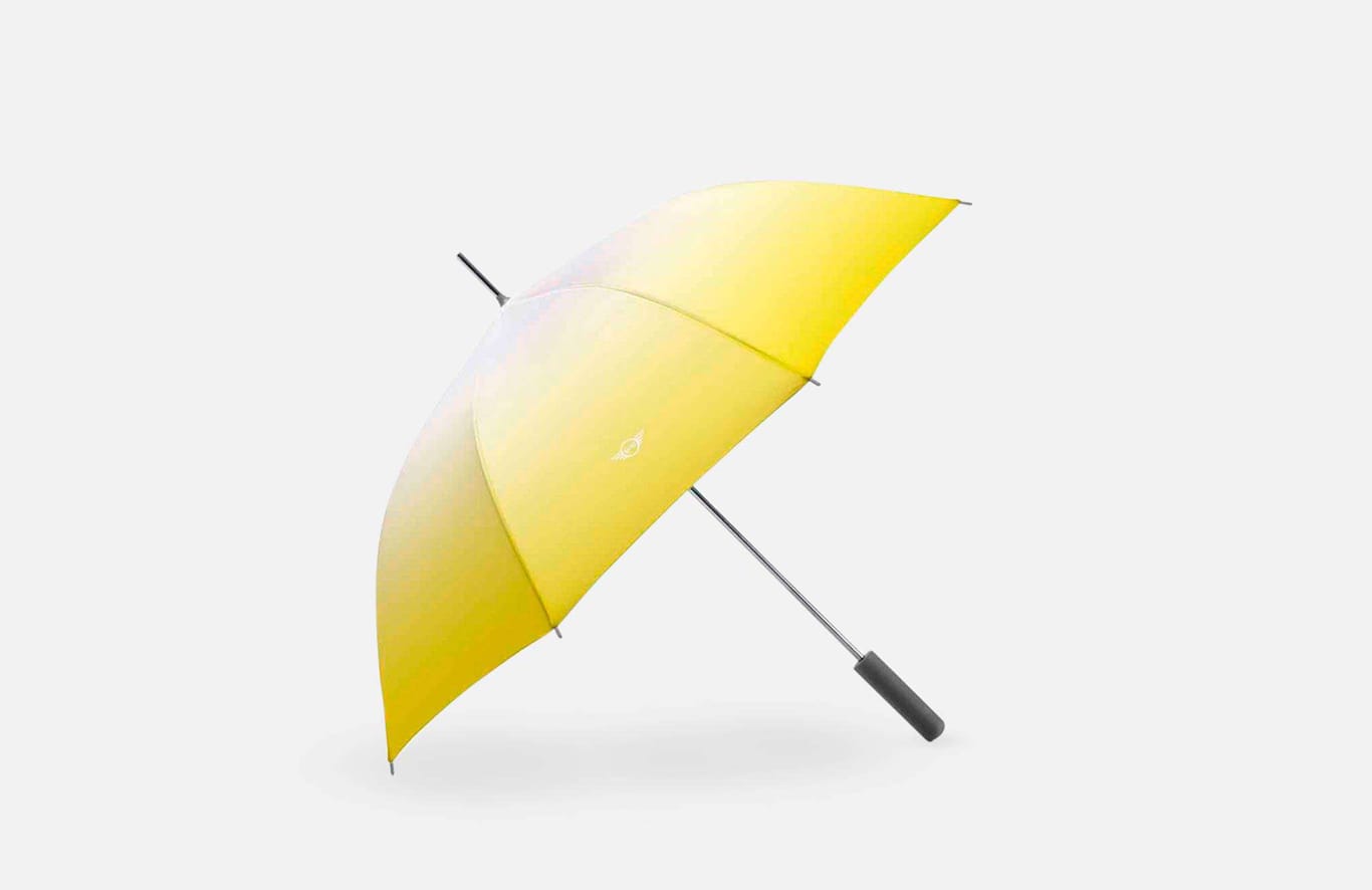 MINI Gradient Walking Stick Umbrella Amarelo