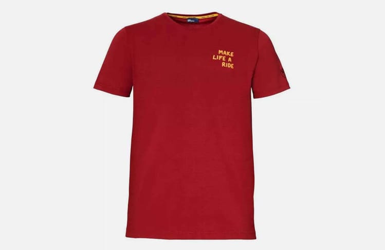 T-shirt Make Life a Ride homem vermelho