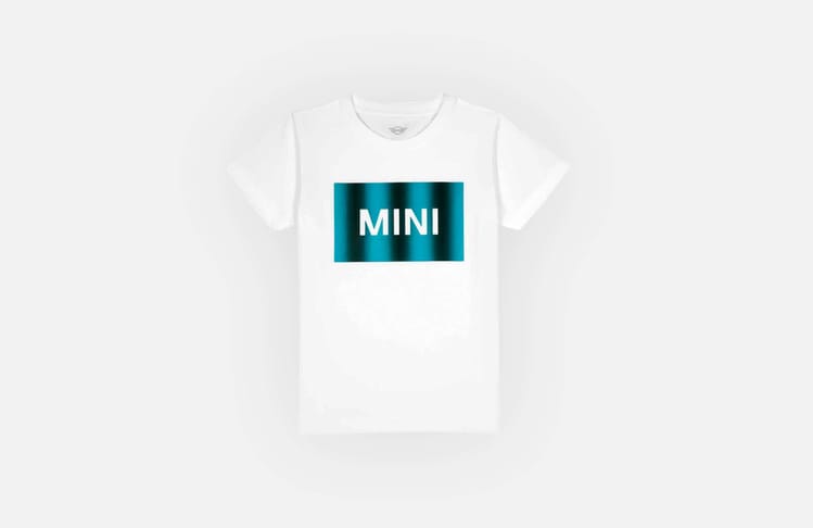 MINI Gradient Wordmark T-shirt Kids Branco/Island/Preto