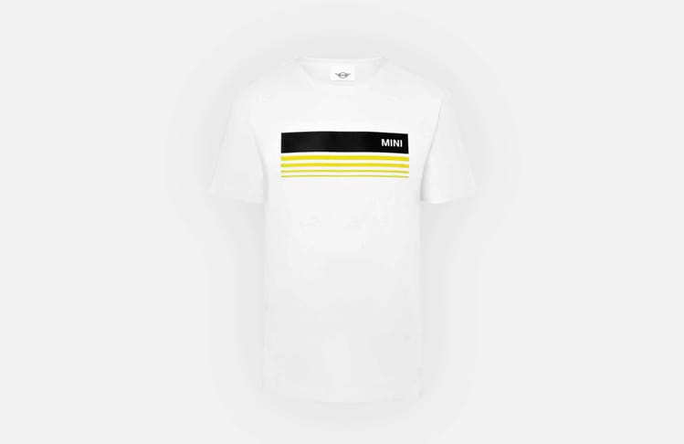MINI 3D Stripes wordmark t-shirt para Homem Branco