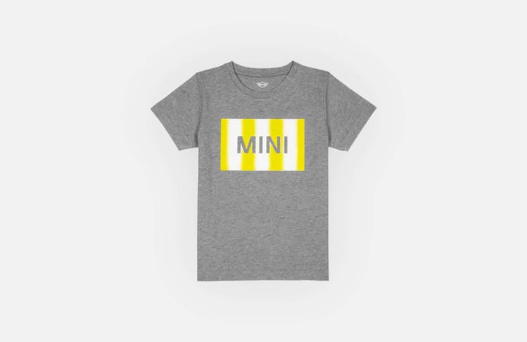 MINI Gradient Wordmark T-shirt Kids Cinza/Energetic Yellow/Branco