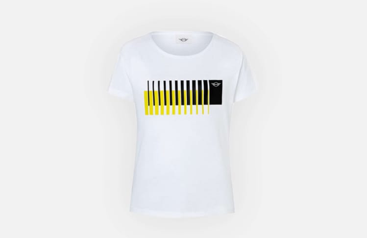 MINI 3D Stripes Wing Logo T-shirt Senhora Branco